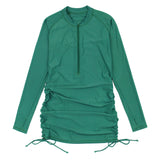 Women's Half Zip Swim Dress Cover Up | "Greenlake"-XS-Greenlake-SwimZip UPF 50+ Sun Protective Swimwear & UV Zipper Rash Guards-pos1