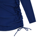 Women's Half Zip Swim Dress Cover Up | "Navy"-SwimZip UPF 50+ Sun Protective Swimwear & UV Zipper Rash Guards-pos3
