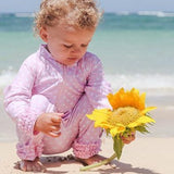 Sunsuit - Long Sleeve Romper Swimsuit | "Sassy Surfer" Pink Polka Dot-SwimZip UPF 50+ Sun Protective Swimwear & UV Zipper Rash Guards-pos2