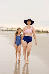 Women's One-Shoulder Bikini Top - “Pink”-SwimZip UPF 50+ Sun Protective Swimwear & UV Zipper Rash Guards-pos5