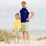 Men's 8" Swim Trunks Boxer Brief Liner | "Lemons"-SwimZip UPF 50+ Sun Protective Swimwear & UV Zipper Rash Guards-pos6