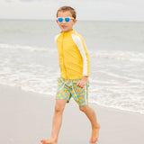 Boys Swim Trunks Boxer Brief Liner (Sizes 6-14) - "Lemons"-SwimZip UPF 50+ Sun Protective Swimwear & UV Zipper Rash Guards-pos9