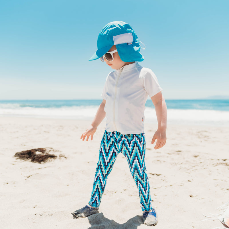Kids Flap Hat | Aqua-SwimZip UPF 50+ Sun Protective Swimwear & UV Zipper Rash Guards-pos2