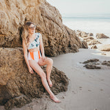 Women's One-Shoulder Bikini Top - "Palm Breeze"-SwimZip UPF 50+ Sun Protective Swimwear & UV Zipper Rash Guards-pos2