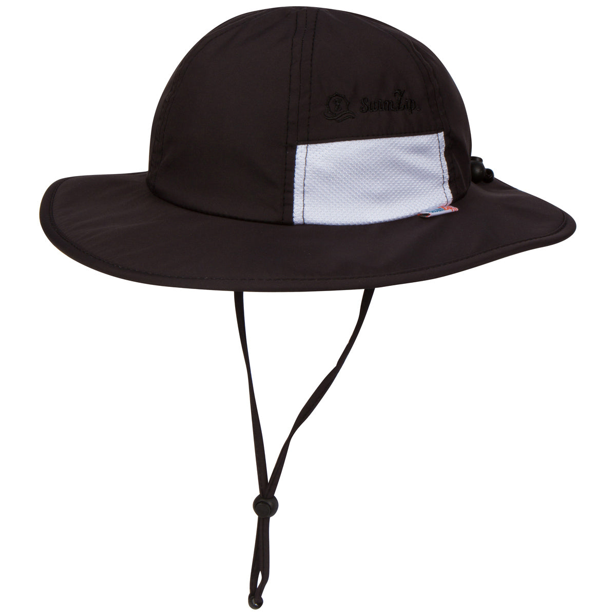 Kids Wide Brim Sun Hat "Fun Sun Day Play Hat" - Black-0-6 Month-Black-SwimZip UPF 50+ Sun Protective Swimwear & UV Zipper Rash Guards-pos1