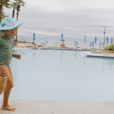 Girls Long Sleeve Surf Suit (One Piece Bodysuit) | "Geo Party"