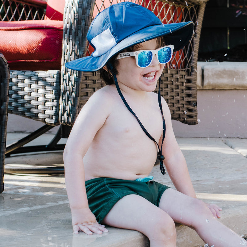 Kids Euro Swim Shorties | "Hunter Green"-SwimZip UPF 50+ Sun Protective Swimwear & UV Zipper Rash Guards-pos4