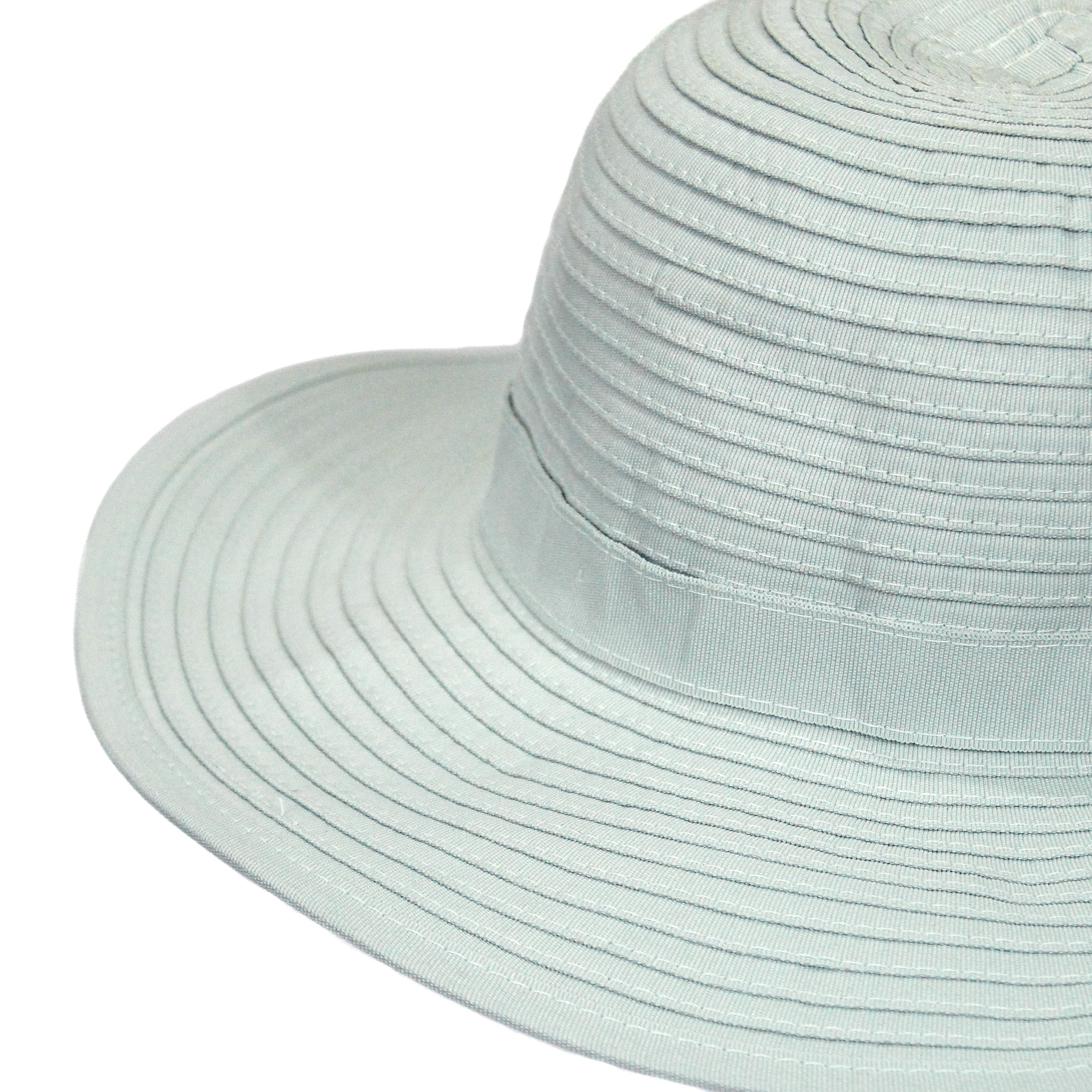Girls Wide Brim Sun Hat - Mint-SwimZip UPF 50+ Sun Protective Swimwear & UV Zipper Rash Guards-pos4