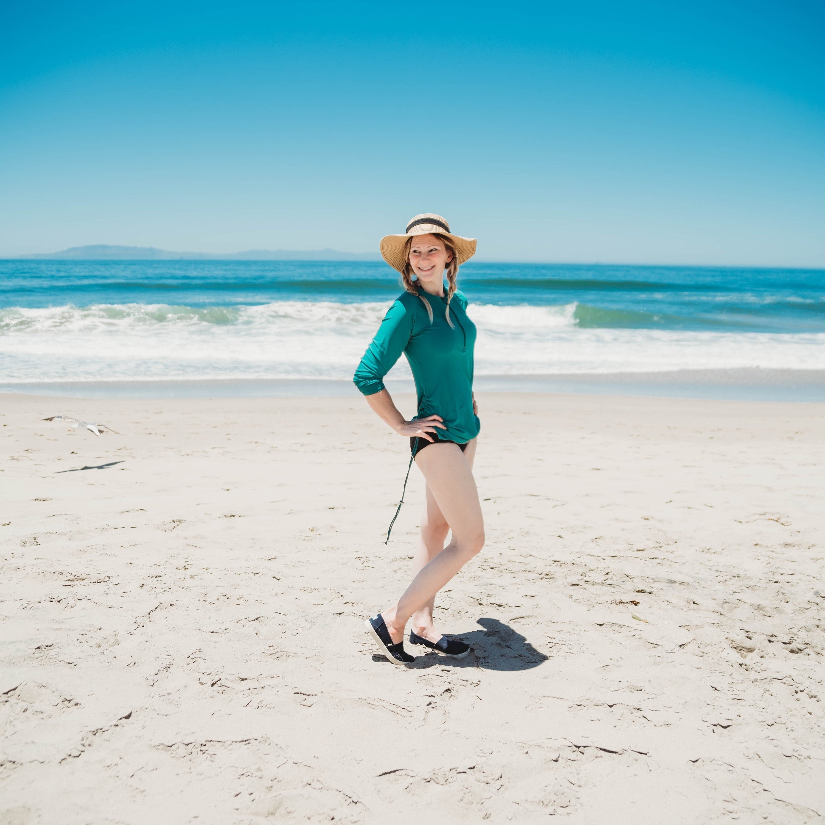 Women's Half Zip Swim Dress Cover Up | 