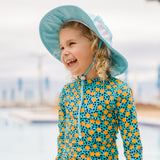 Kids Wide Brim Sun Hat "Fun Sun Day Play Hat" - Aqua-SwimZip UPF 50+ Sun Protective Swimwear & UV Zipper Rash Guards-pos2