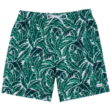 Men's 8" Swim Trunks Boxer Brief Liner | "Palm Leaf"-Small-Palm Leaf-SwimZip UPF 50+ Sun Protective Swimwear & UV Zipper Rash Guards-pos1