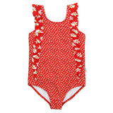 Girls Ruffle One-Piece Swimsuit | "Too Sweet" Daisy-6-12 Month-Daisy-SwimZip UPF 50+ Sun Protective Swimwear & UV Zipper Rash Guards-pos1