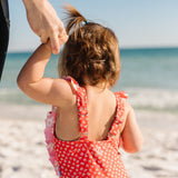 Girls Ruffle One-Piece Swimsuit | "Too Sweet" Daisy-SwimZip UPF 50+ Sun Protective Swimwear & UV Zipper Rash Guards-pos6