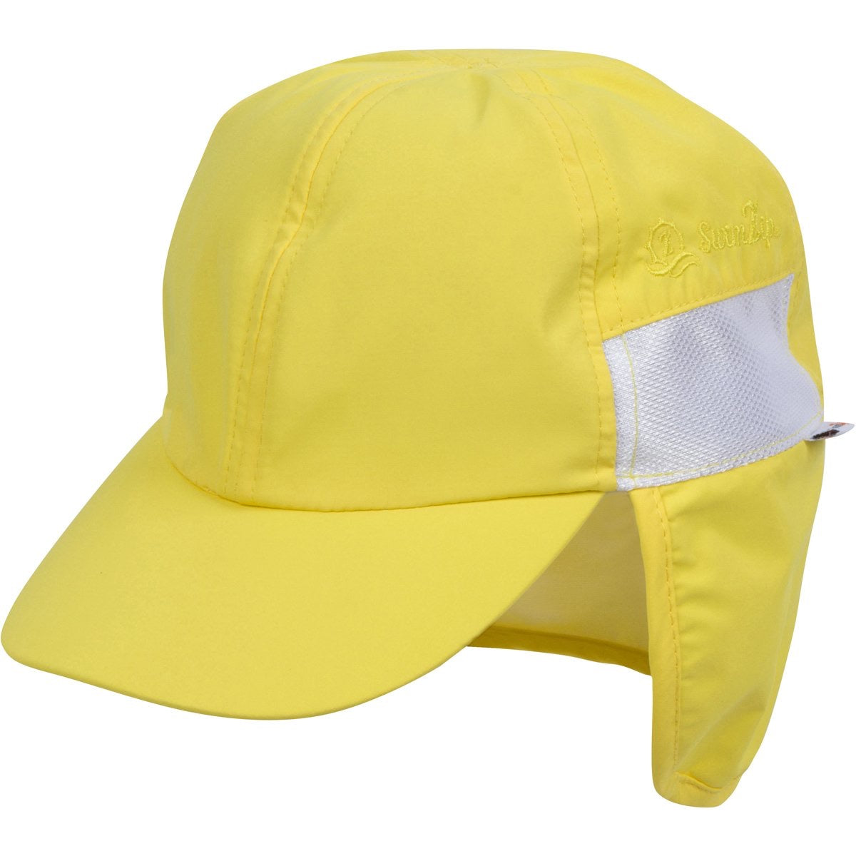 Kids Flap Hat | Yellow-6-24 Month-Yellow-SwimZip UPF 50+ Sun Protective Swimwear & UV Zipper Rash Guards-pos1