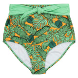 Women's High Waist Bikini Bottoms Tie Front | "The Tropics"-XS-The Tropics-SwimZip UPF 50+ Sun Protective Swimwear & UV Zipper Rash Guards-pos1
