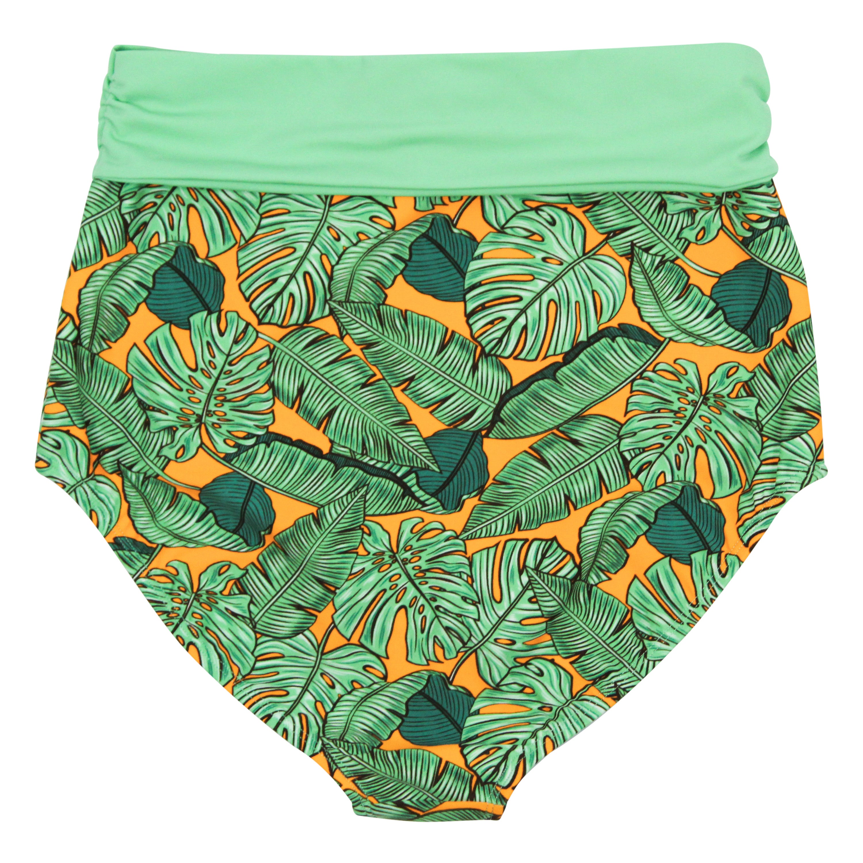 Women's High Waist Bikini Bottoms Tie Front | "The Tropics"-SwimZip UPF 50+ Sun Protective Swimwear & UV Zipper Rash Guards-pos3