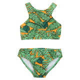 Girls Halter Top Bikini Set (2 Piece) | "The Tropics"-2T-The Tropics-SwimZip UPF 50+ Sun Protective Swimwear & UV Zipper Rash Guards-pos1