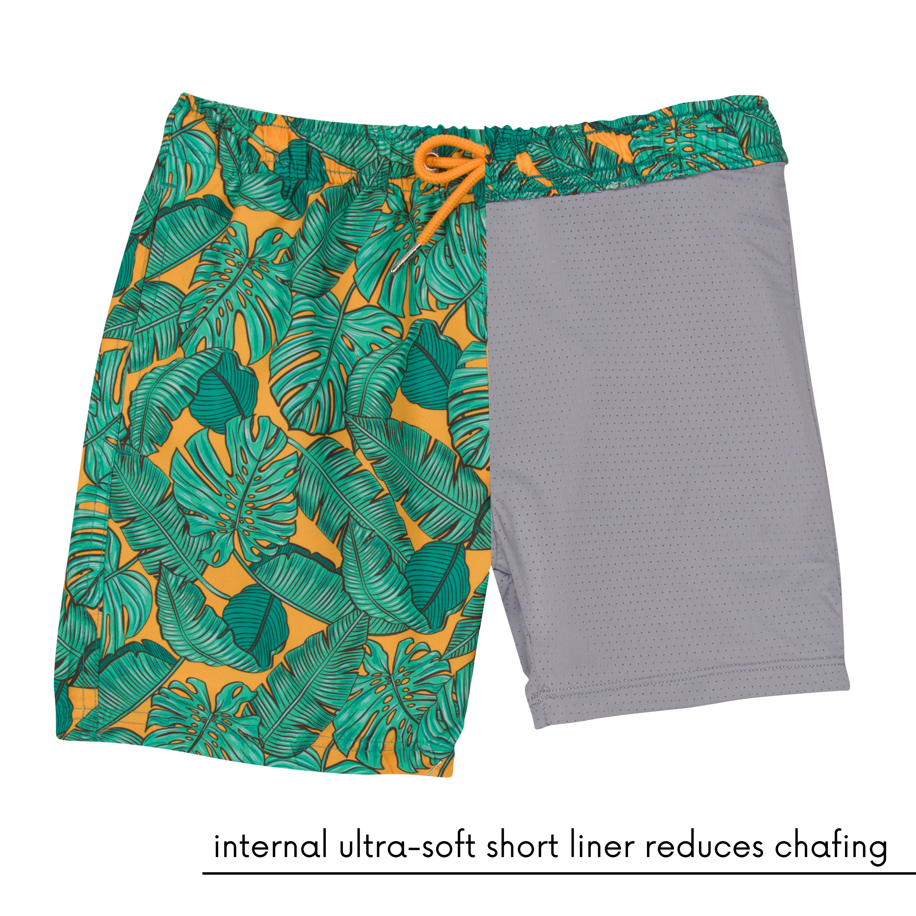Men's 8" Swim Trunks Boxer Brief Liner | "The Tropics"-SwimZip UPF 50+ Sun Protective Swimwear & UV Zipper Rash Guards-pos3
