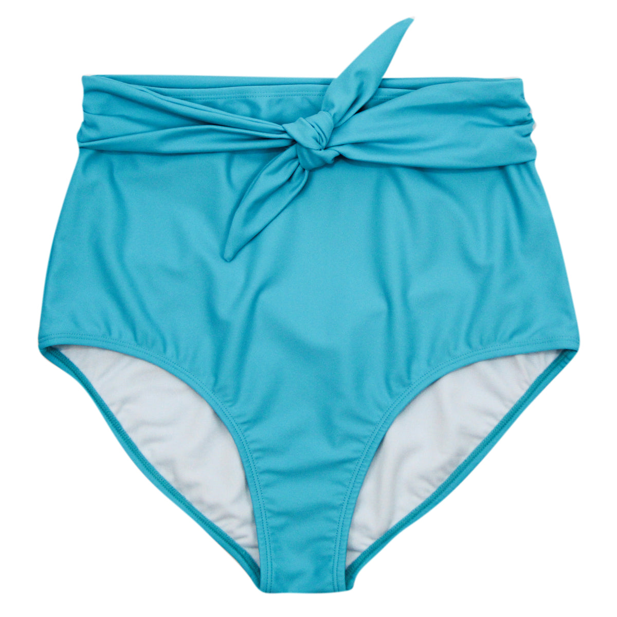 Swim Sense Teal Waters High-Waisted Bikini Bottom - Blue