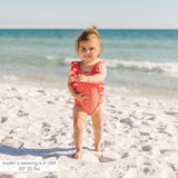 Girls Ruffle One-Piece Swimsuit | "Too Sweet" Daisy-SwimZip UPF 50+ Sun Protective Swimwear & UV Zipper Rash Guards-pos3