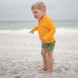 Kids Euro Swim Shorties | "The Tropics"-SwimZip UPF 50+ Sun Protective Swimwear & UV Zipper Rash Guards-pos3