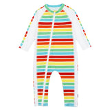 Sunsuit - Long Sleeve Romper Swimsuit | "Rainbow"-0-6 Month-Rainbow-SwimZip UPF 50+ Sun Protective Swimwear & UV Zipper Rash Guards-pos1