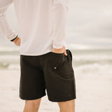 Men's 6.5" Swim Trunks - "Black"-SwimZip UPF 50+ Sun Protective Swimwear & UV Zipper Rash Guards-pos7
