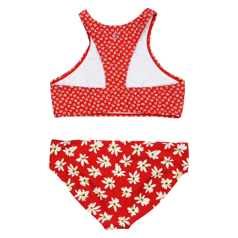 Girls Halter Top Bikini Set (2 Piece) | "Daisy"-SwimZip UPF 50+ Sun Protective Swimwear & UV Zipper Rash Guards-pos8