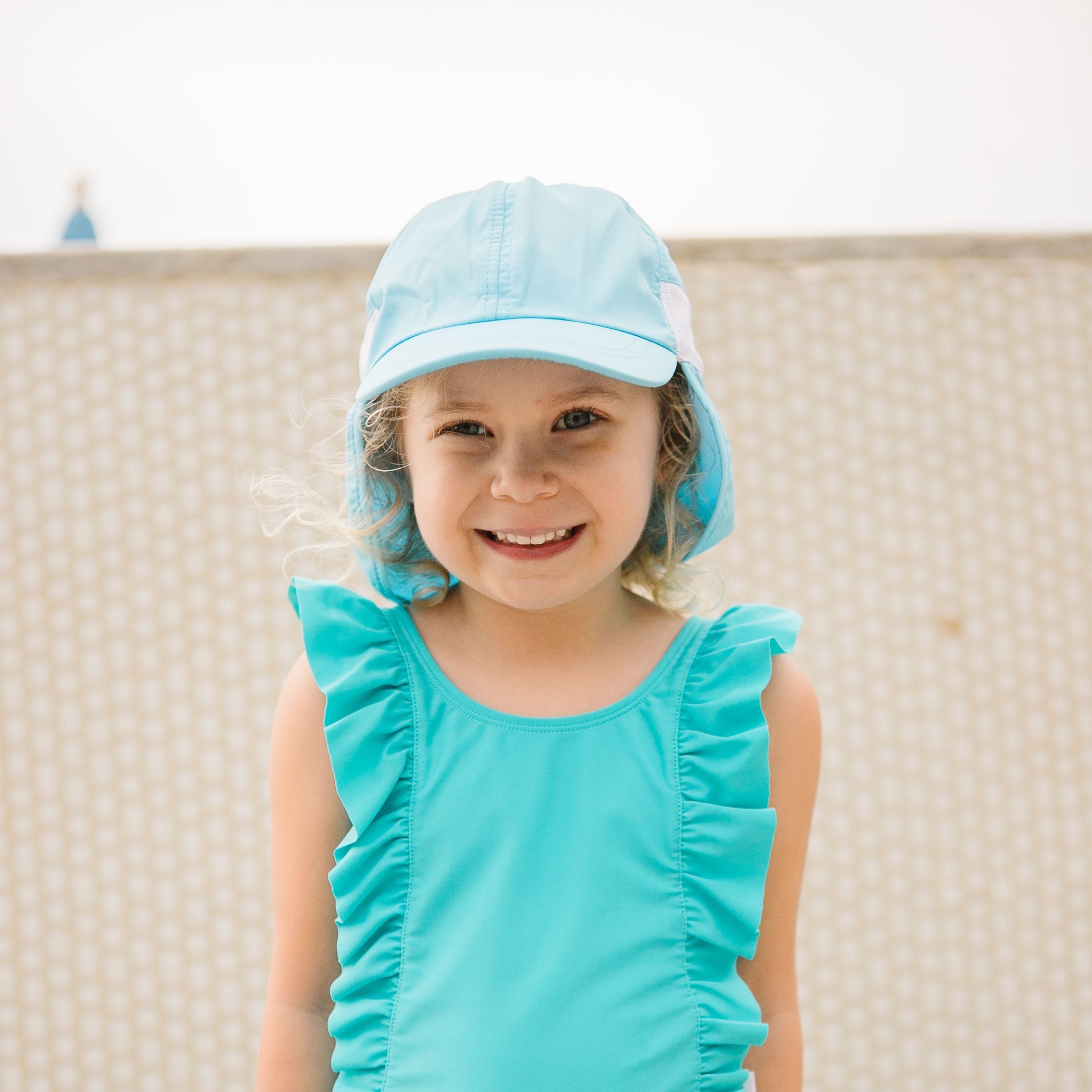 Kids Flap Hat | Aqua-SwimZip UPF 50+ Sun Protective Swimwear & UV Zipper Rash Guards-pos3