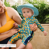 Sunsuit - Long Sleeve Romper Swimsuit | "GeoParty"-SwimZip UPF 50+ Sun Protective Swimwear & UV Zipper Rash Guards-pos2