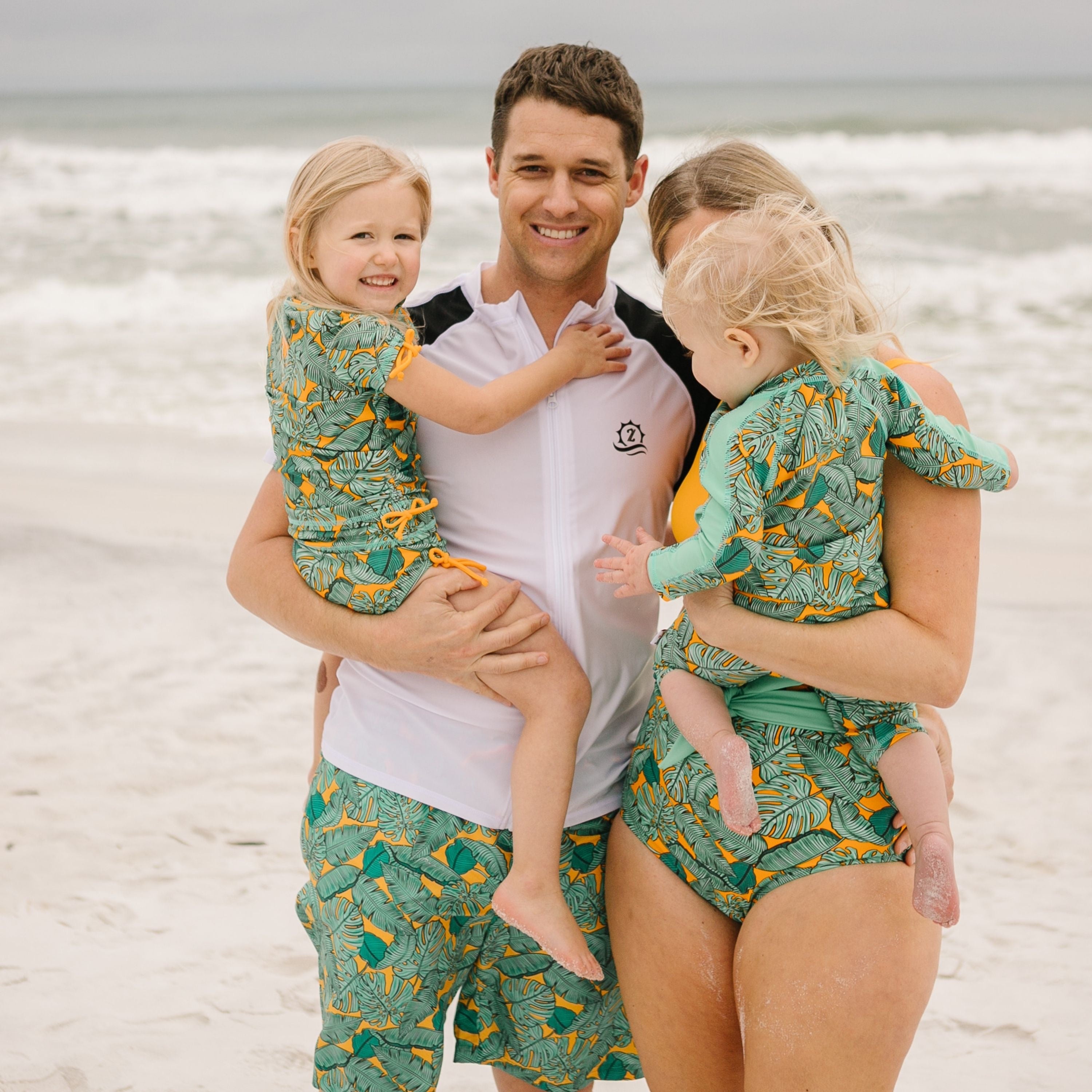 Sunsuit - Long Sleeve Romper Swimsuit | "The Tropics"-SwimZip UPF 50+ Sun Protective Swimwear & UV Zipper Rash Guards-pos4