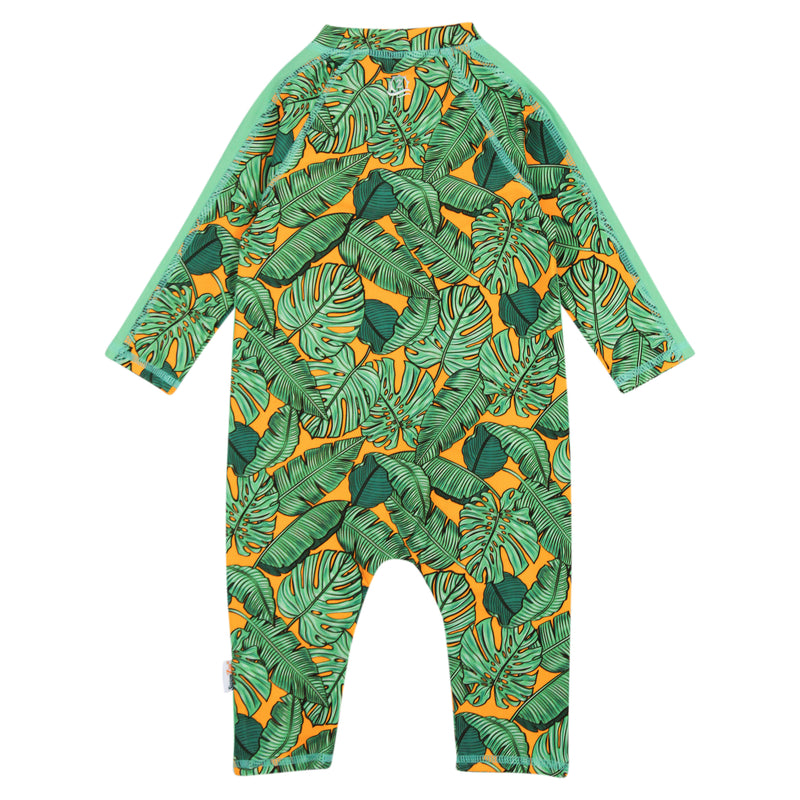 Sunsuit - Long Sleeve Romper Swimsuit | "The Tropics"-SwimZip UPF 50+ Sun Protective Swimwear & UV Zipper Rash Guards-pos9