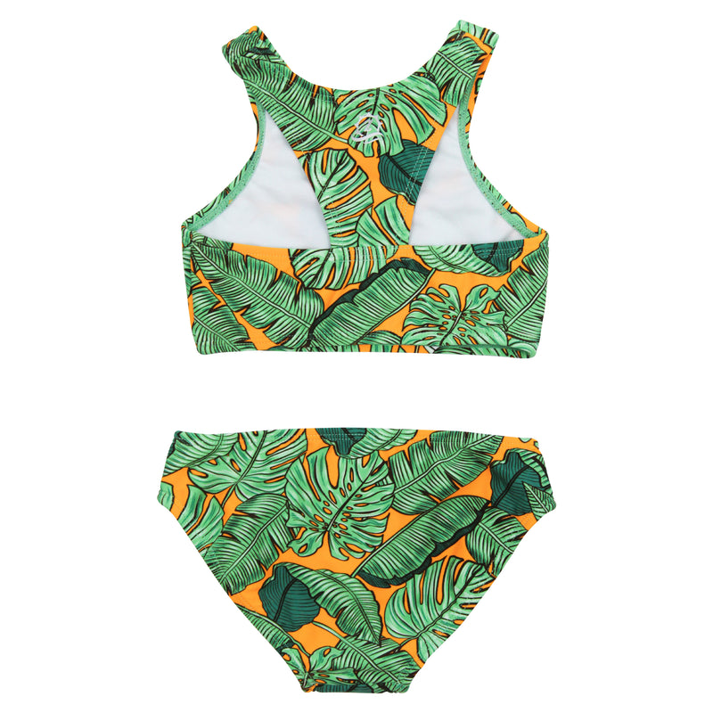 Girls Halter Top Bikini Set (2 Piece) | "The Tropics"-SwimZip UPF 50+ Sun Protective Swimwear & UV Zipper Rash Guards-pos8