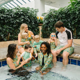 Girls Short Sleeve Rash Guard + Tankini Bikini Set (3 Piece) | "The Tropics”-SwimZip UPF 50+ Sun Protective Swimwear & UV Zipper Rash Guards-pos11