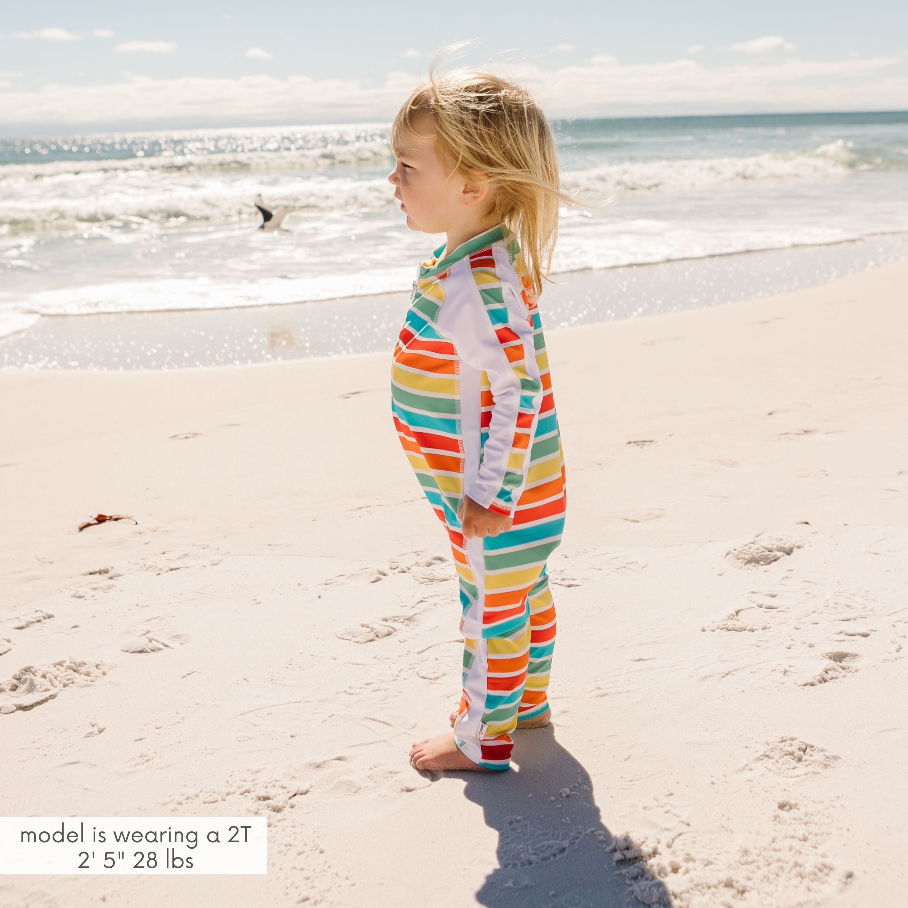 Sunsuit - Long Sleeve Romper Swimsuit | Rainbow