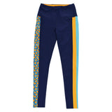 Women's Swim Pants | "Geo Party”-SwimZip UPF 50+ Sun Protective Swimwear & UV Zipper Rash Guards-pos1