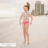 Girls Halter Top Bikini Set (2 Piece) | "Tropical Birds"-SwimZip UPF 50+ Sun Protective Swimwear & UV Zipper Rash Guards-pos2