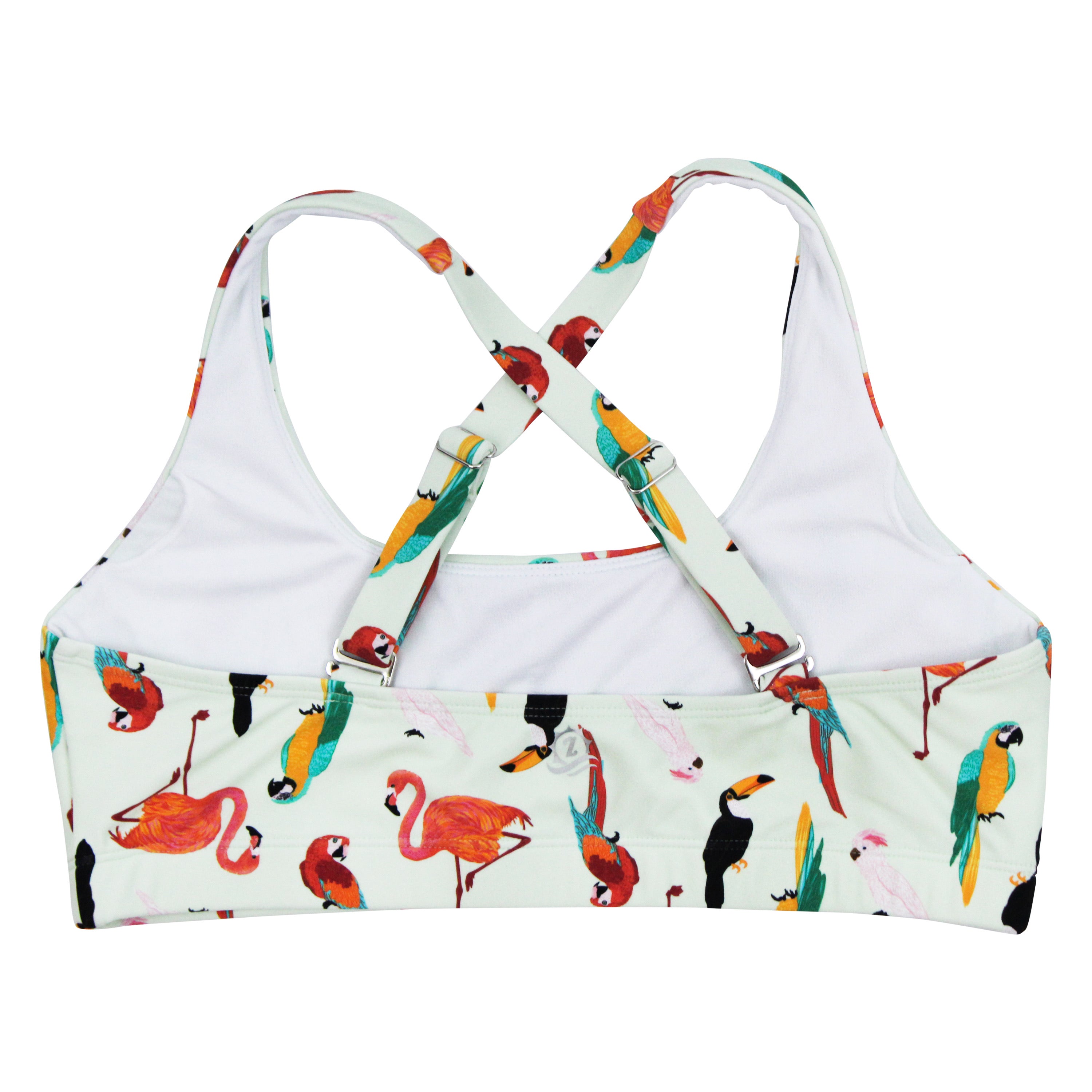 Women's Scoop Neck Bikini Top | "Tropical Birds"-SwimZip UPF 50+ Sun Protective Swimwear & UV Zipper Rash Guards-pos8
