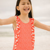 Girls Ruffle One-Piece Swimsuit | "Too Sweet" Daisy-SwimZip UPF 50+ Sun Protective Swimwear & UV Zipper Rash Guards-pos10