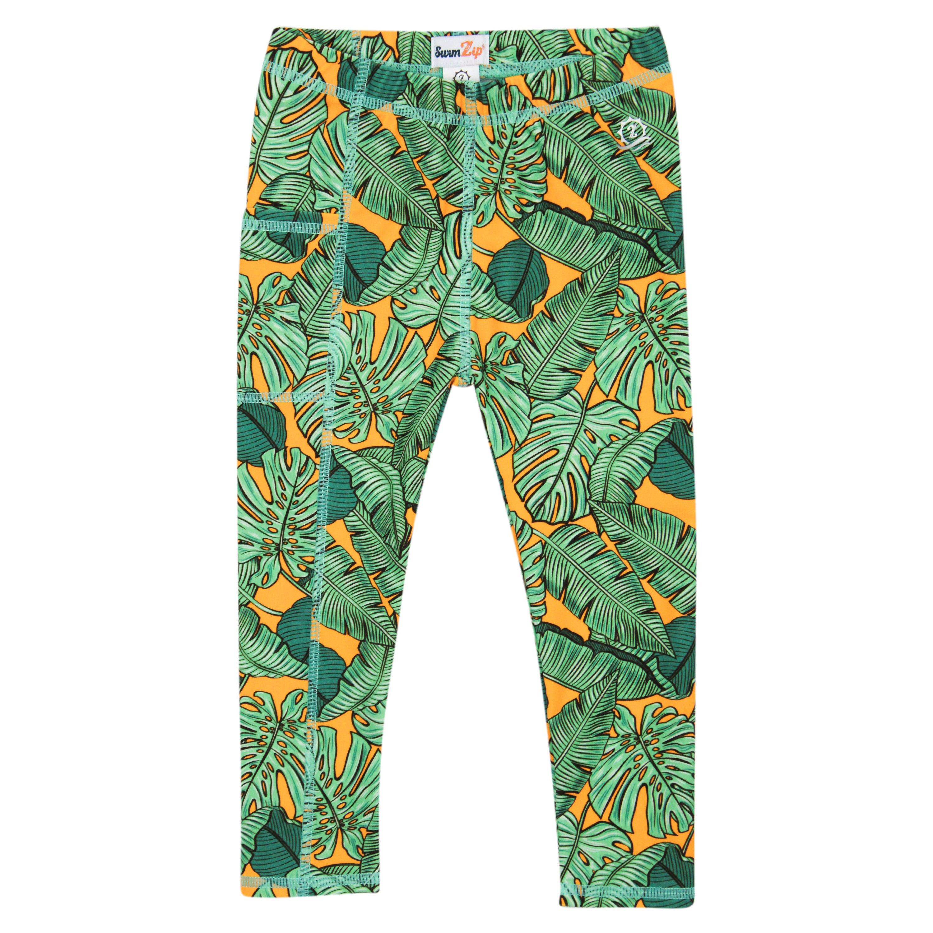 Kids Swim Pants | "The Tropics"-2T-The Tropics-SwimZip UPF 50+ Sun Protective Swimwear & UV Zipper Rash Guards-pos1