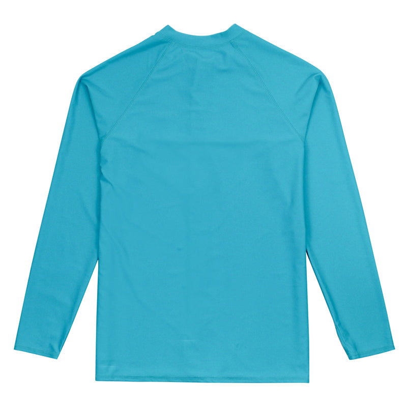 Men's Long Sleeve Rash Guard | “Scuba Blue”-SwimZip UPF 50+ Sun Protective Swimwear & UV Zipper Rash Guards-pos17