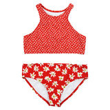 Girls Halter Top Bikini Set (2 Piece) | "Daisy"-2T-Daisy-SwimZip UPF 50+ Sun Protective Swimwear & UV Zipper Rash Guards-pos1