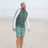 Men's 8" Swim Trunks Boxer Brief Liner | "Palm Leaf"-SwimZip UPF 50+ Sun Protective Swimwear & UV Zipper Rash Guards-pos5