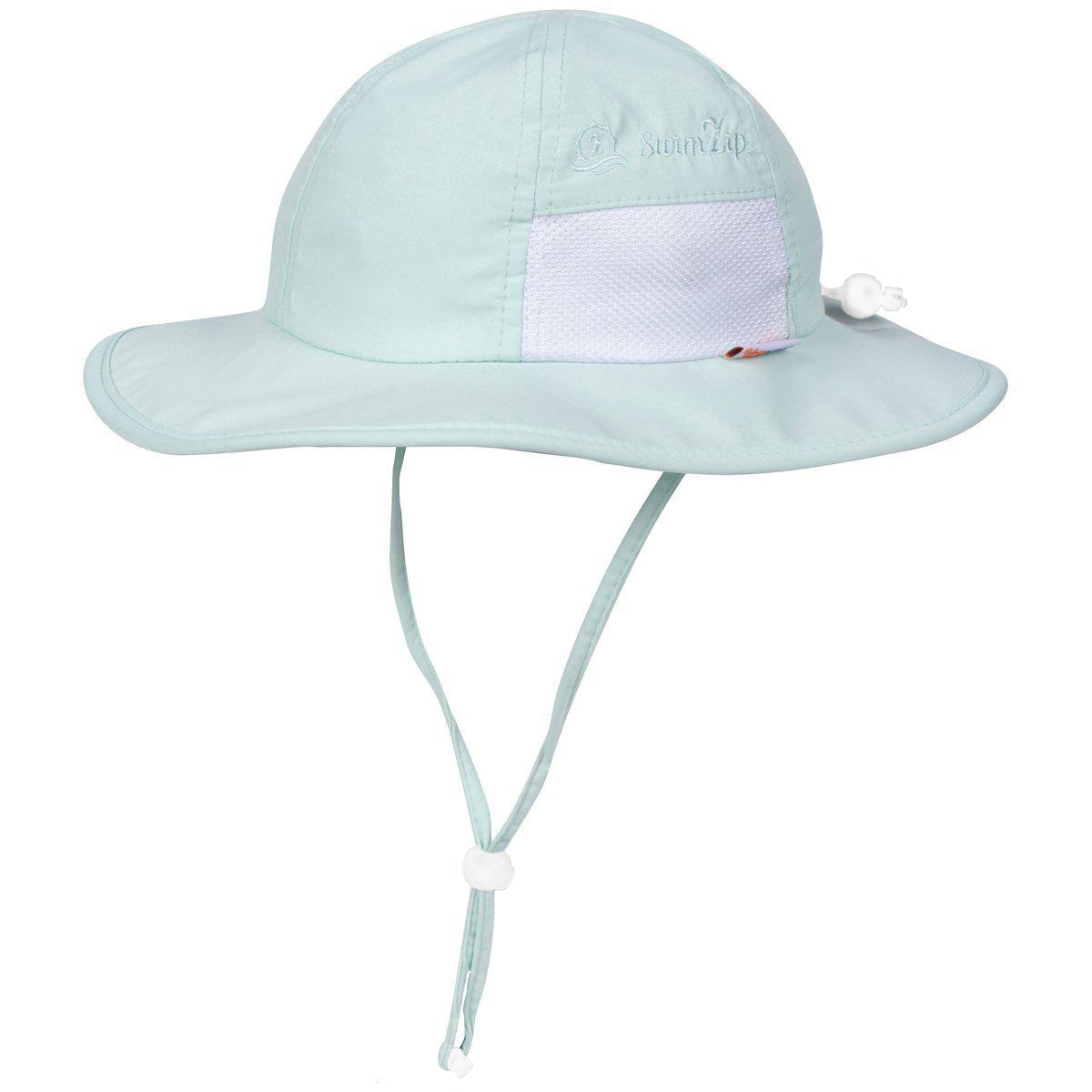 Kids Wide Brim Sun Hat "Fun Sun Day Play Hat" - Mint-SwimZip UPF 50+ Sun Protective Swimwear & UV Zipper Rash Guards-pos1