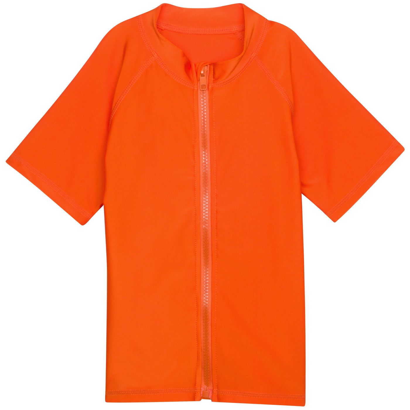 SwimZip Kid's Short Sleeve Rash Guard UPF 50+ Sun Protection Orange