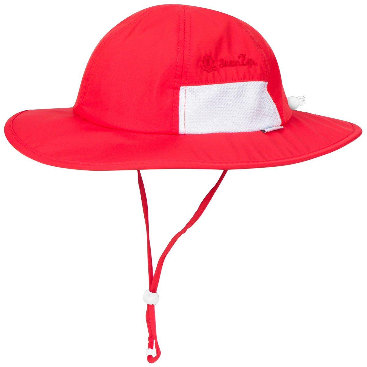 SwimZip unisex Child Wide Brim Sun Protection Hat UPF 50 Adjustable Red 2 8 Yea