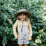 Girls Wide Brim Sun Hat - Brown-SwimZip UPF 50+ Sun Protective Swimwear & UV Zipper Rash Guards-pos2