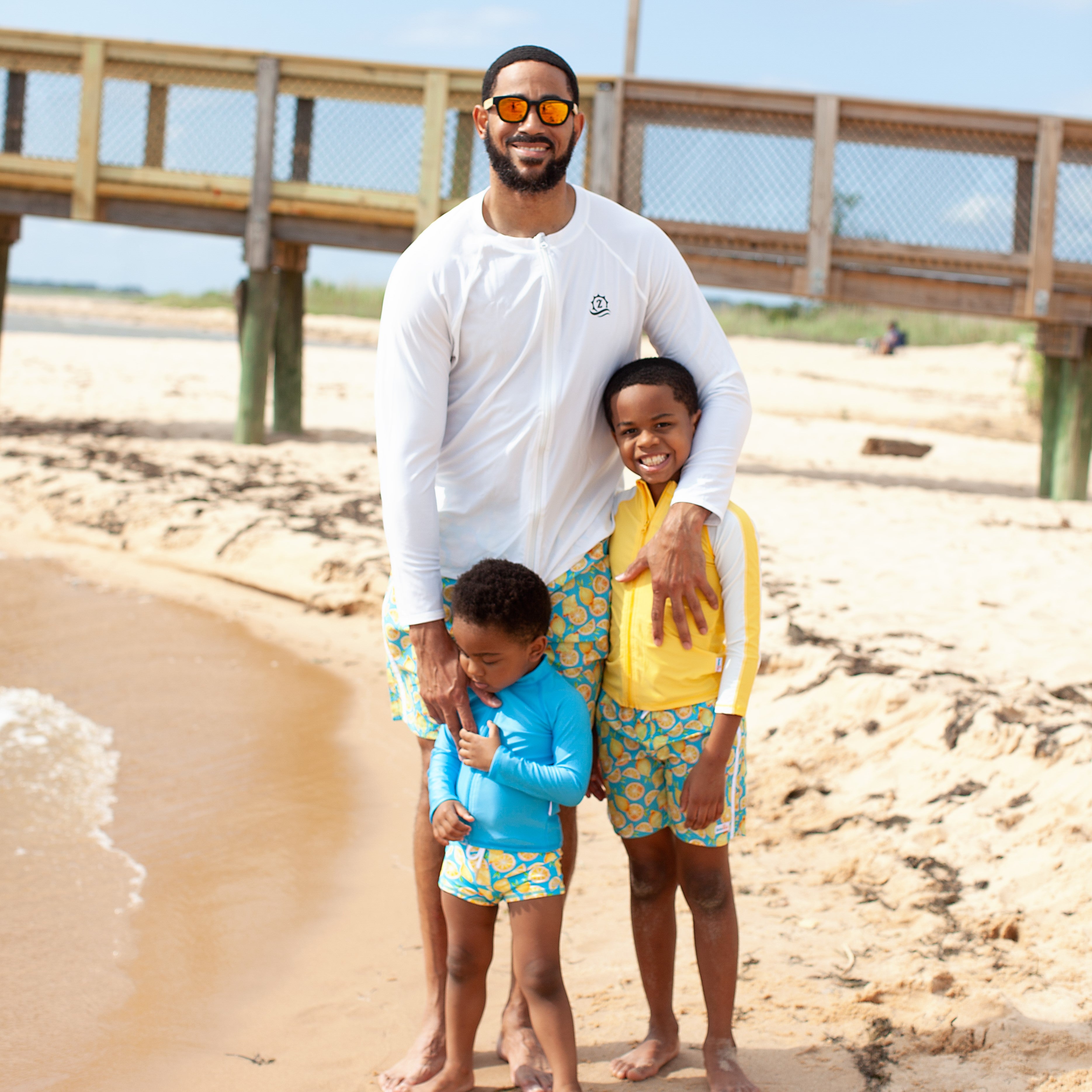 Men's Long Sleeve Rash Guard | "White”-SwimZip UPF 50+ Sun Protective Swimwear & UV Zipper Rash Guards-pos11